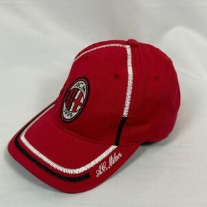 AC Milan Soccer Football Baseball Cap Red Strapback Official Merchandise